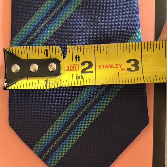 ✨NEW✨ Authentic Thomas Pink Navy Blue Tie wStripes - Picture 4 of 4